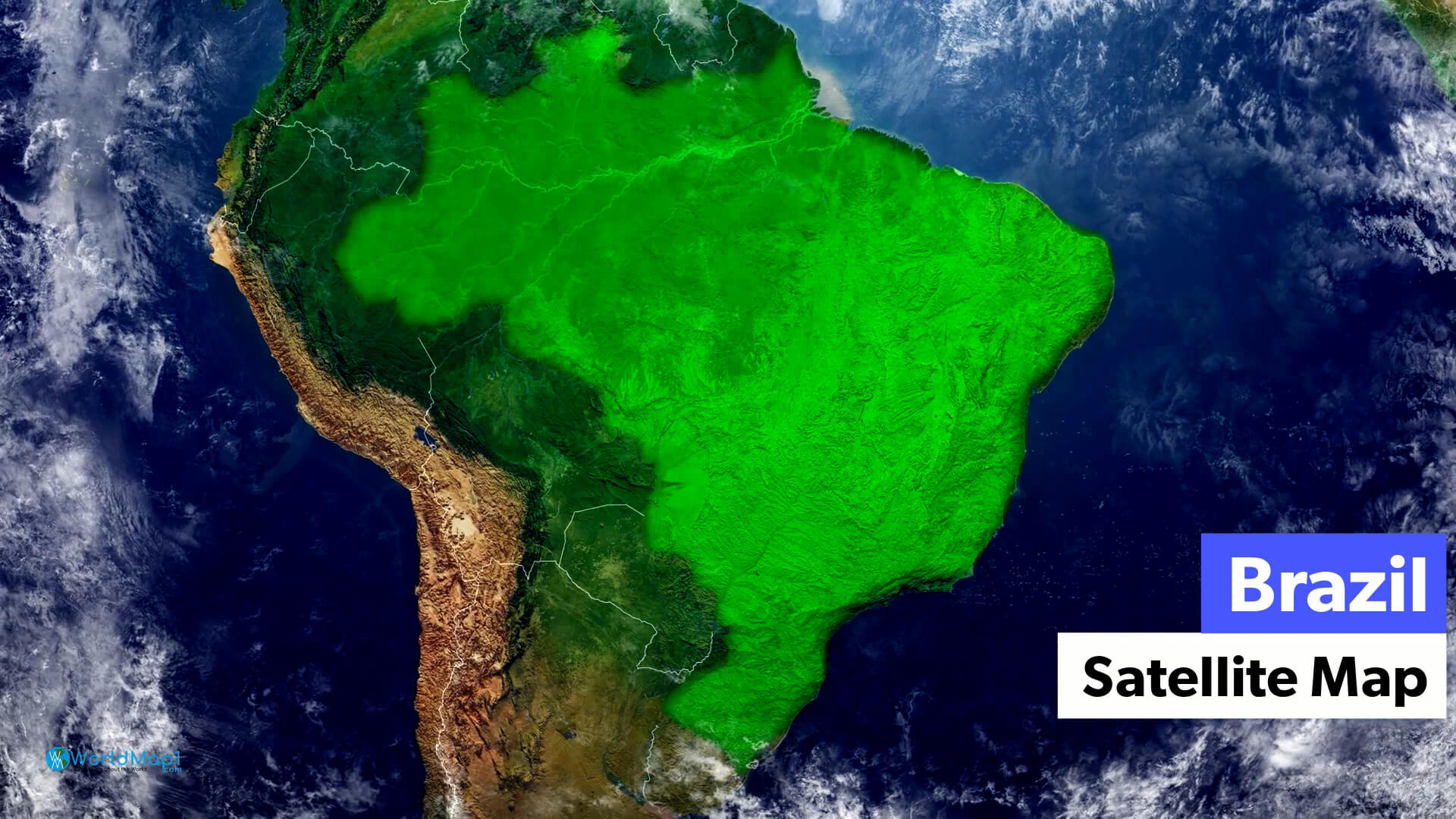 Brazil Satellite Map